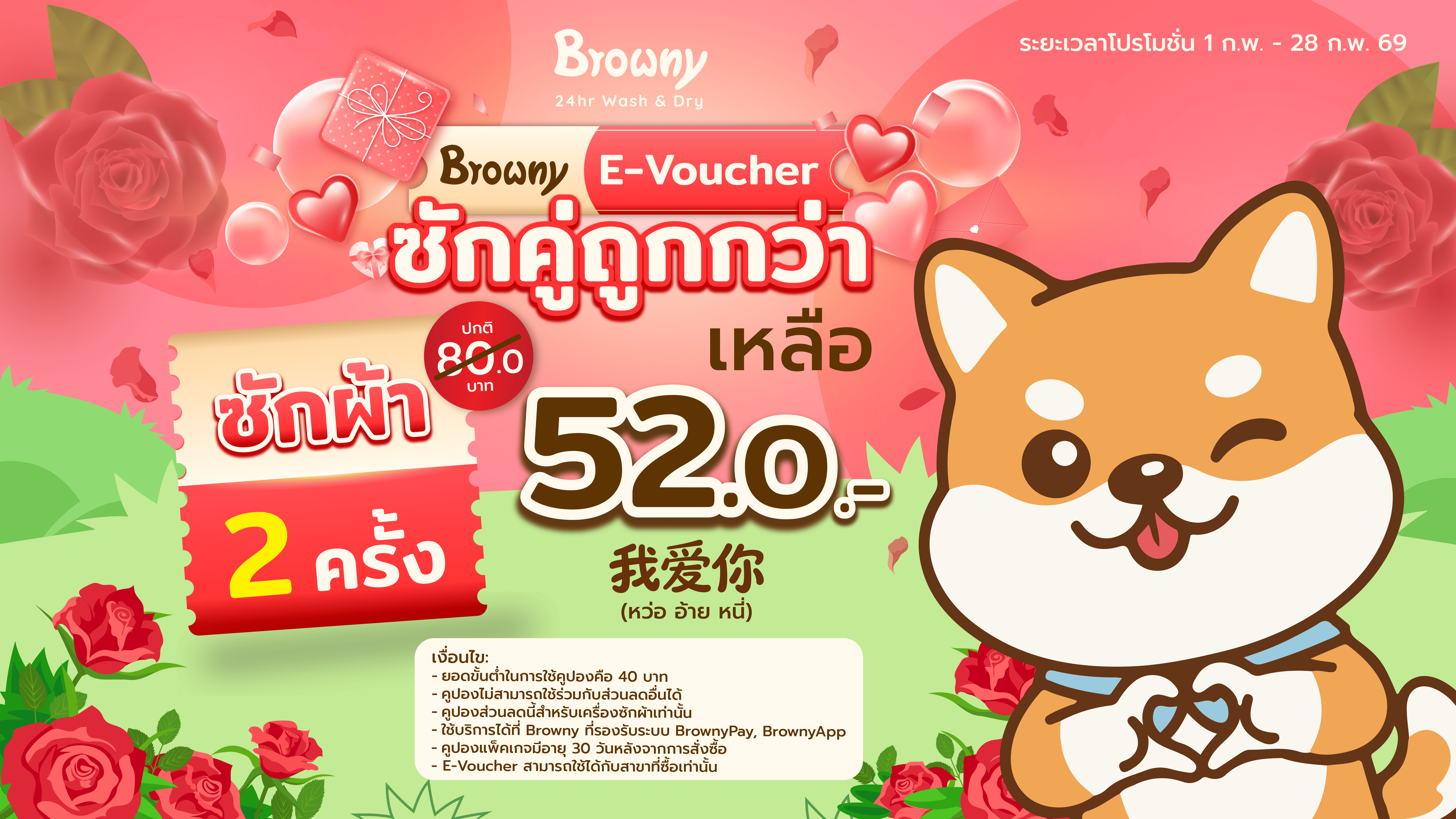 Browny ซักคู่ถูกกว่า